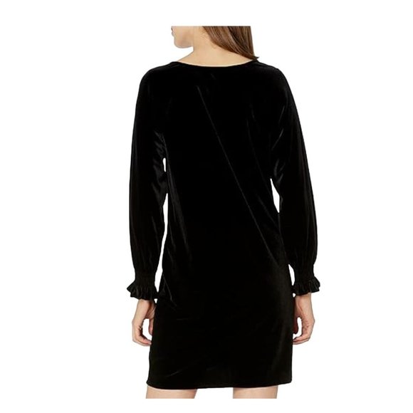 Size Large NINE WEST BLACK VELVET DRESS Special Occasion Holiday Party Wedding - Picture 2 of 7